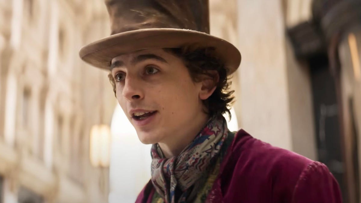 Timothée Chalamet wearing a top hat