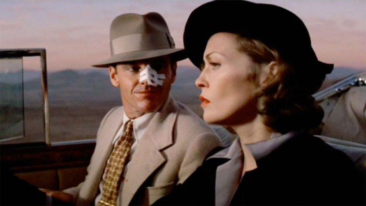 Jack Nicholson and Faye Dunaway in Chinatown.