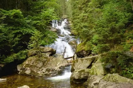 Die Rieslochfälle im Bayerischen Wald.