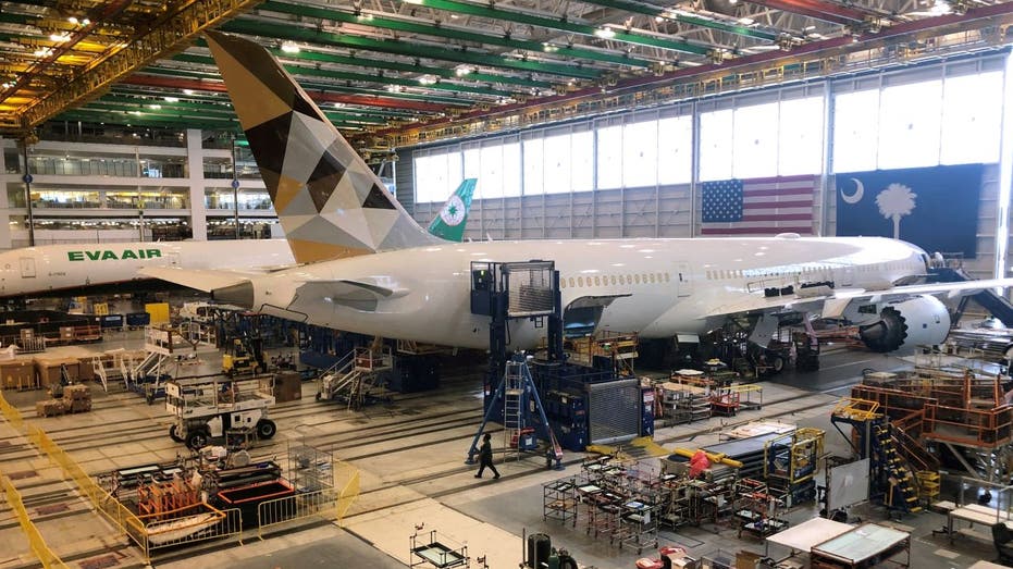 Boeing 787 Dreamliners being built