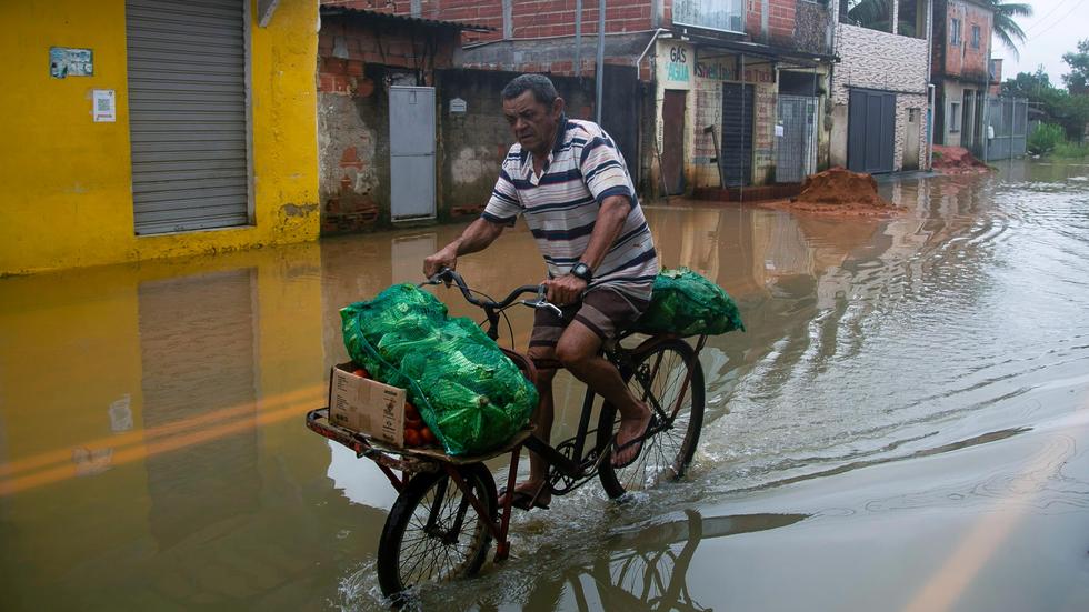 Unwetter: In Espírito Santo mussten Berichten zufolge mehr als 5.400 Menschen in Sicherheit gebracht werden.