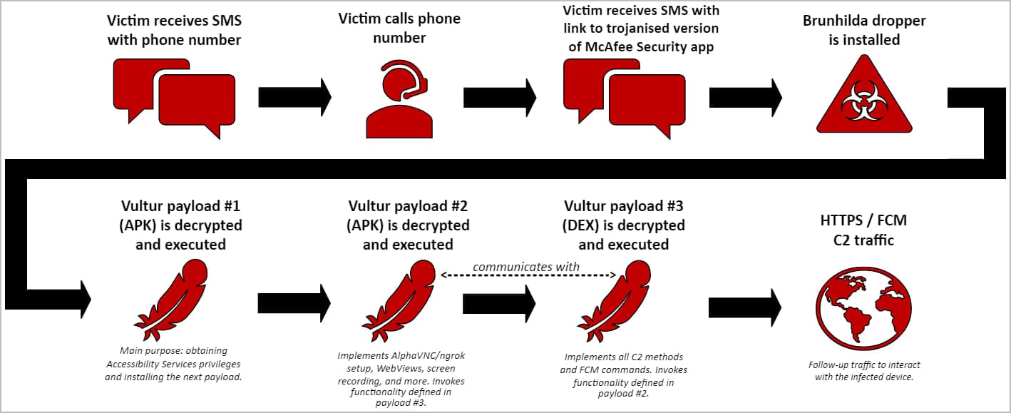 Vultur's infection chain