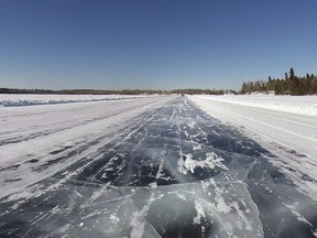 The warmest winter on record in Canada has spelled widespread issues for First Nations in northern Ontario connected to a network of winter roads built over frozen land, rivers and lakes. A winter road which crosses Shoal Lake to Shoal Lake 40 First Nation is photographed on Wednesday, Feb. 25, 2015.