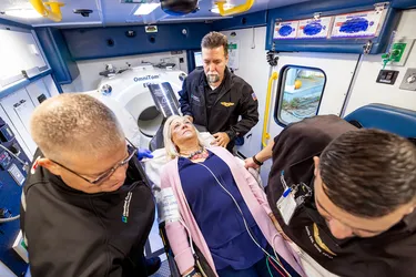 MSU medics prepare for a CT scan.