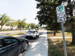 residential parking in an edmonton neighbourhood