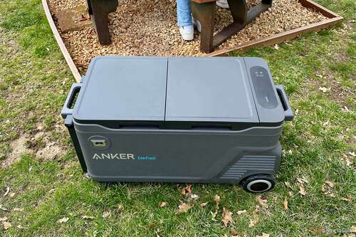 Anker EverFrost Dual-Zone Powered Cooler 50 on grass