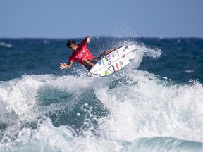 Brazil's Gabriel Medina competes in the men's round 6 heat 1