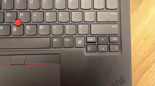 A photo of the arrow keys on the X1. 