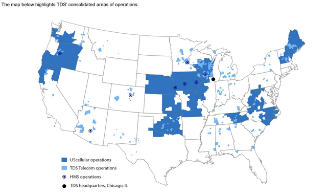 Telephone and Data Systems Business Map