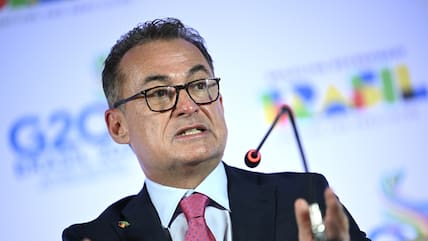 Bundesbank-Präsident Joachim Nagel, hier bei einem Treffen der G20-Finanzminister und Notenbankgouverneure Ende Februar im brasilianischen São Paulo.