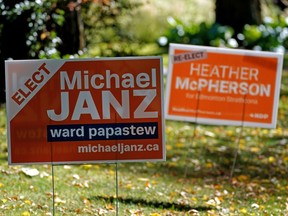 Civic election signs Edmonton