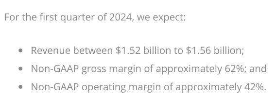 Arista Q1 FY24 guidance