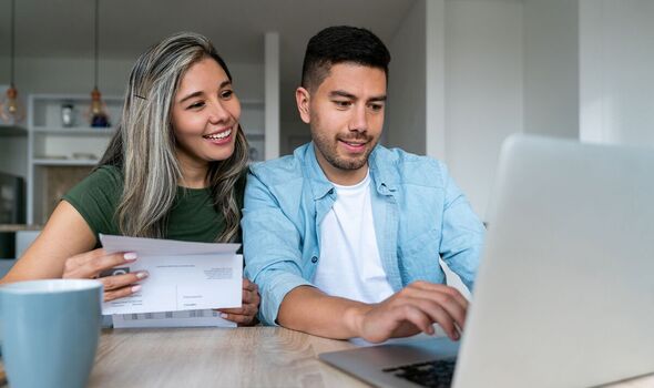 Couple working out their finances