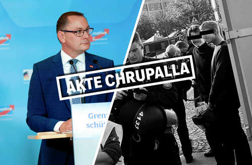 AfD-Tino Chrupalla und zwei zunächst verdächtige Jugendliche: Hat die Staatsanwaltschaft Ingolstadt den Anschlag nicht ausermittelt? Foto: Picture Alliance /// Privat / Montage: JF