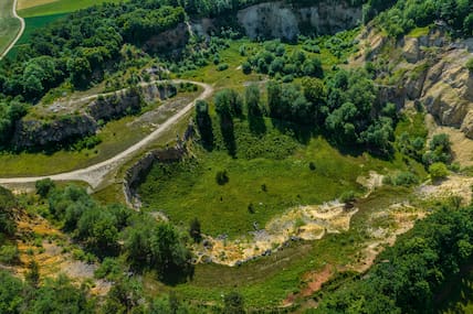 Nördlinger Ries: Hier schlug vor 15 Millionen Jahren ein Meteorit ein.