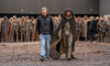 Denis Villeneuve and Timothee Chalamet on the set of Dune: Part Two.