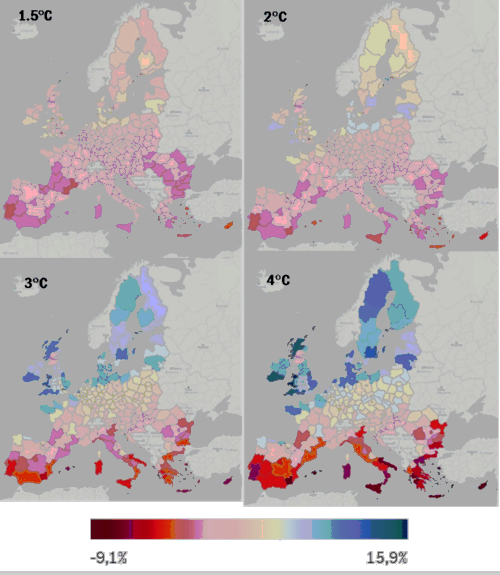 Global warming to reshuffle Europe’s tourism demand, by favouring northern coastal areas