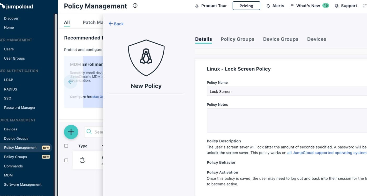 JumpCloud endpoint management.