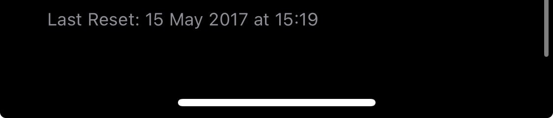 Last Reset on Mobile Data iPhone