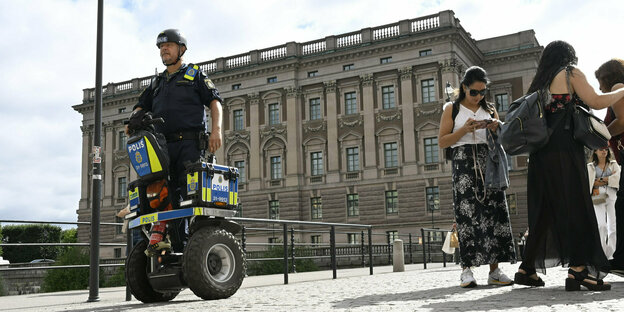 Außenansicht des Parlaments im schwedischen Stockholm