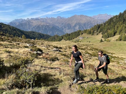 Rund um Schenna gibt es viele Wege, auf denen sich Wanderungen lohnen und jede Menge beindruckende Aussichten bieten.