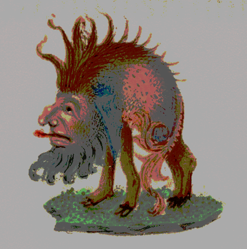 Enjoy these rainbow-colored beasts from 15th-Century