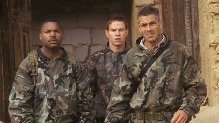 Ice Cube, Mark Wahlberg, and George Clooney in Three Kings.