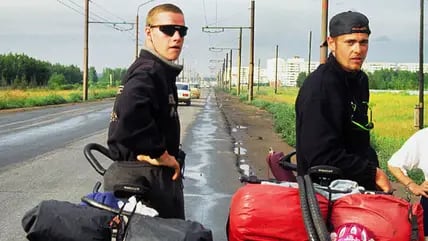 Ronald Prokein und Markus Möller haben mit dem Fahrrad die Welt umrundet.