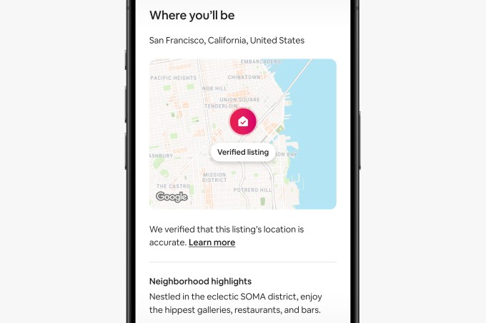 Airbnb will show verified listings with a new badge.