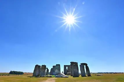 Mystisch: der berühmte Steinkreis Stonehenge in Großbritannien. 