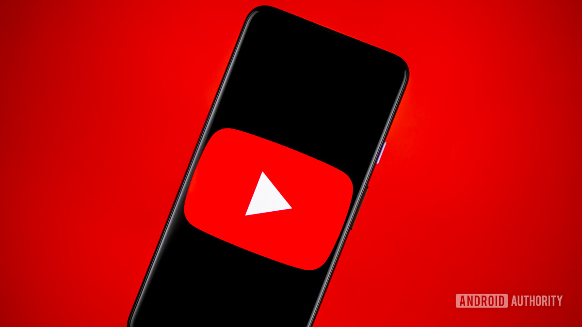 YouTube on smartphone stock photo 2