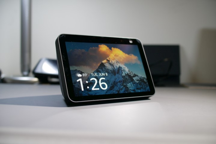 Amazon Echo Show 8 2021 angled view.