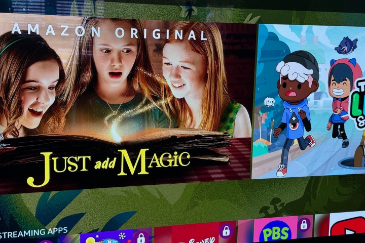 Screenshot showing an Amazon Fire TV kids profile.