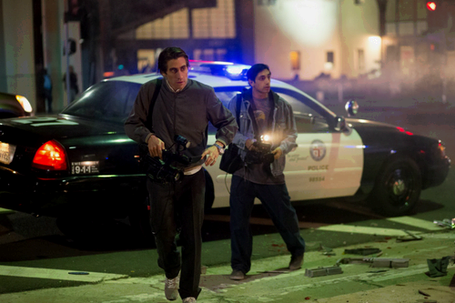 Two men walking in Nightcrawler.