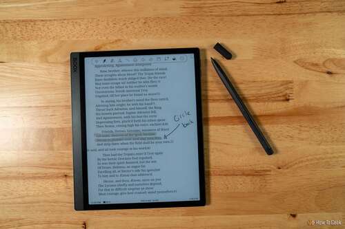 Boox Tab Ultra C Pro with annotations on the screen