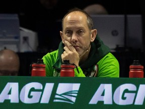 Team Saskatchewan coach Brent Laing