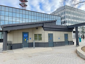 Washroom in Pat Fiacco Plaza