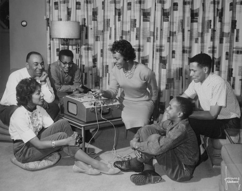 Archival photo of Eleanor Collins and family.