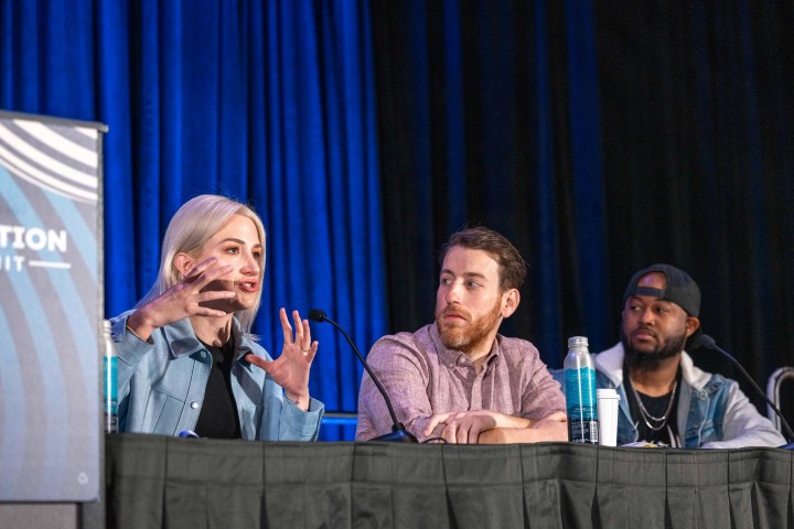 Developers speak on a panel at Game Developers Conference 2024.