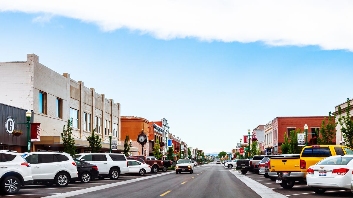 View of Main Street in downtown Twin Falls, Idaho