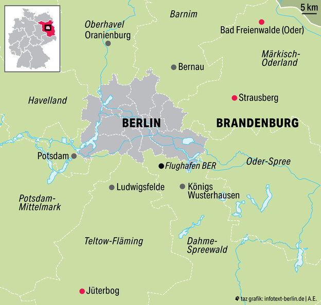 Karte von Brandenburg