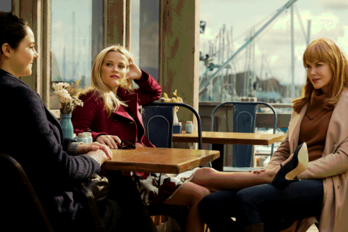 Three women chat in Big Little Lies.