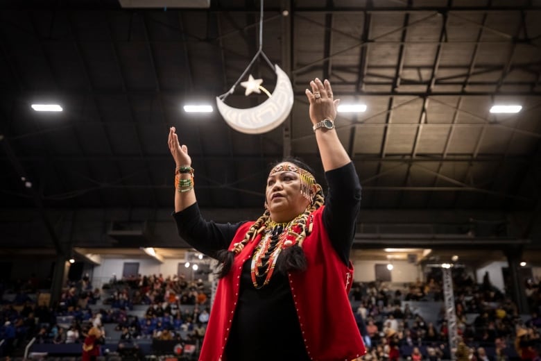 Dancers from the Squamish Nation are pictured during the first day of Hoobiyee. 