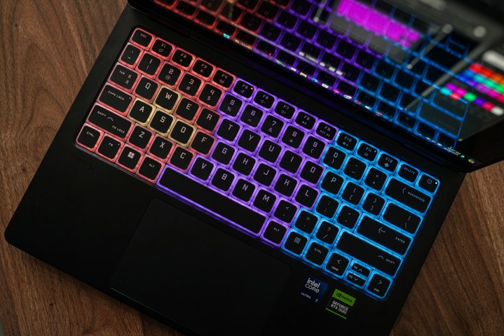 Keyboard on the HP Omen Transcend 14.