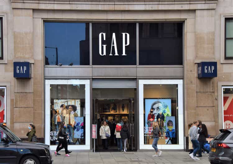 Gap store exterior, Oxford Street, London