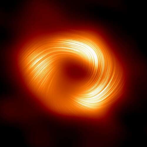 The latest image of Sagittarius A* reveals the black hole's twisting magnetic fields.