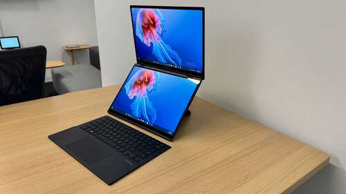 Asus Zenbook Duo on a table