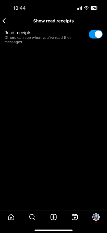 Click "show read receipts" for Instagram DMs.