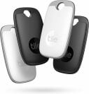 four tile pro bluetooth trackers on a white background